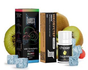 Набор Chaser Black ICE Kiwi Wild Strawberry 30мл 50мг